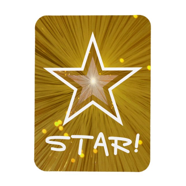 Íman flexível "Dourado" Star 'STAR! (Vertical)