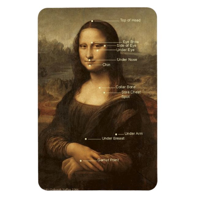 Íman flexível Mona Lisa EFT Pontos de toque 4"x6" (Vertical)