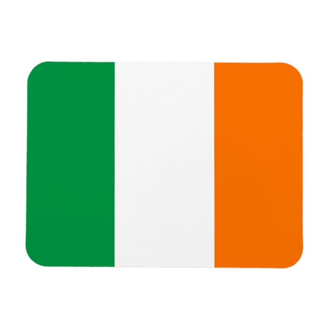 Íman flexível patriótico com bandeira da Irlanda (Horizontal)
