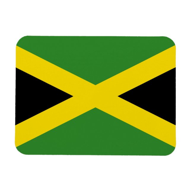 Íman flexível patriótico com bandeira da Jamaica (Horizontal)