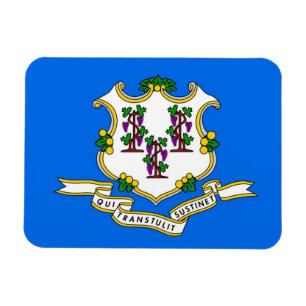 Íman flexível patriótico com bandeira de Connec