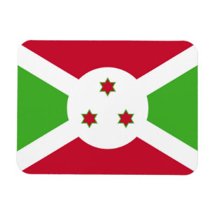 Íman flexível patriótico com bandeira do Burundi