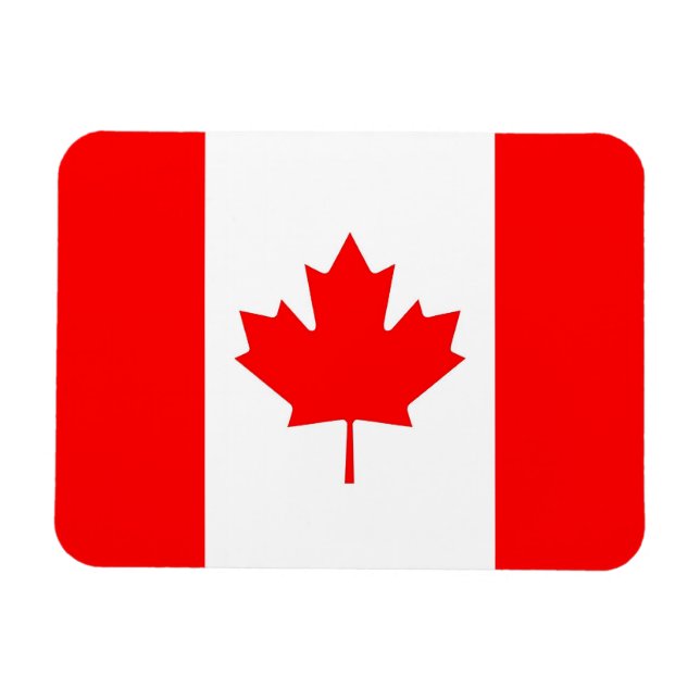 Íman flexível patriótico com bandeira do Canadá (Horizontal)