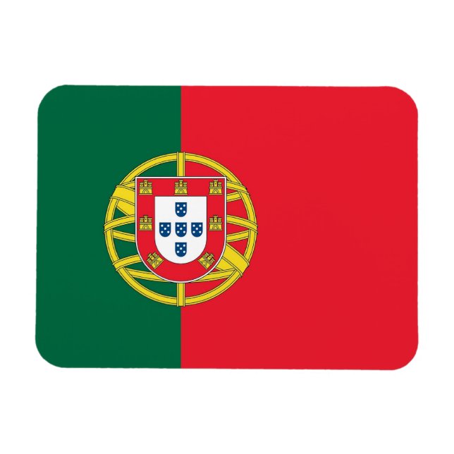 Íman flexível patriótico com pavilhão de Portugal (Horizontal)