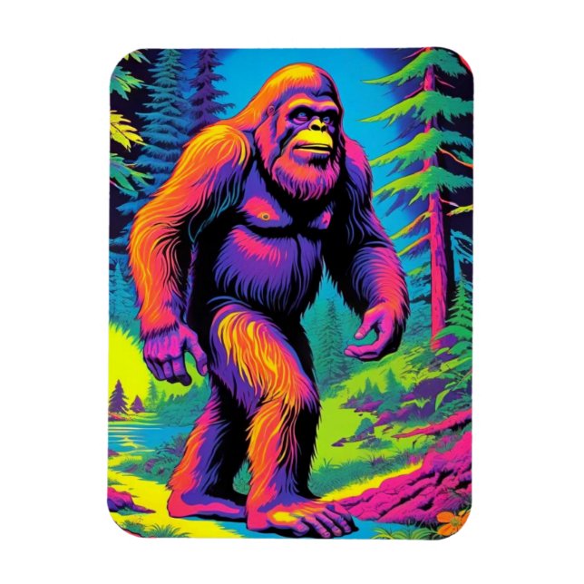 Íman flexível Sasquatch psicodélico (Vertical)