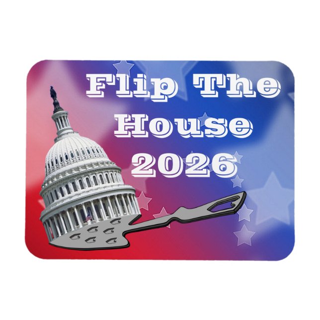 Íman Flip The House Vote Blue 2026 (Horizontal)