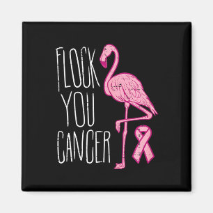 Íman Flock You Break Cancer Flamingo Pink Ribbon Aware