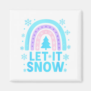 Íman Floco de Neve Arco-íris Natal Dia de Inverno Suprt