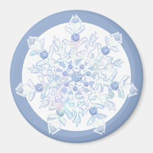 Íman Floco de neve azul gelo