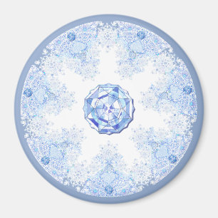 Íman Floco de neve azul gelo
