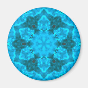 Íman Floco de neve de gelo azul congelado Kaleidoscópi