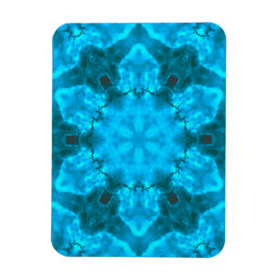 Íman Floco de neve de gelo azul congelado Kaleidoscópio