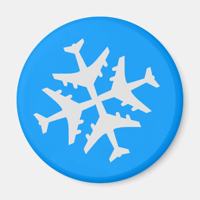 Íman Floco de neve do avião (Frente)