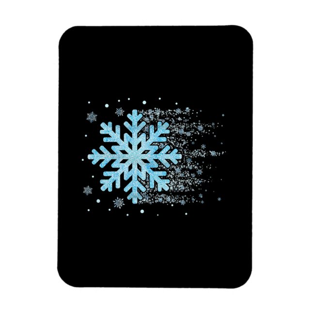 Íman Floco de neve Floco de inverno Marcha de Natal Mul (Vertical)