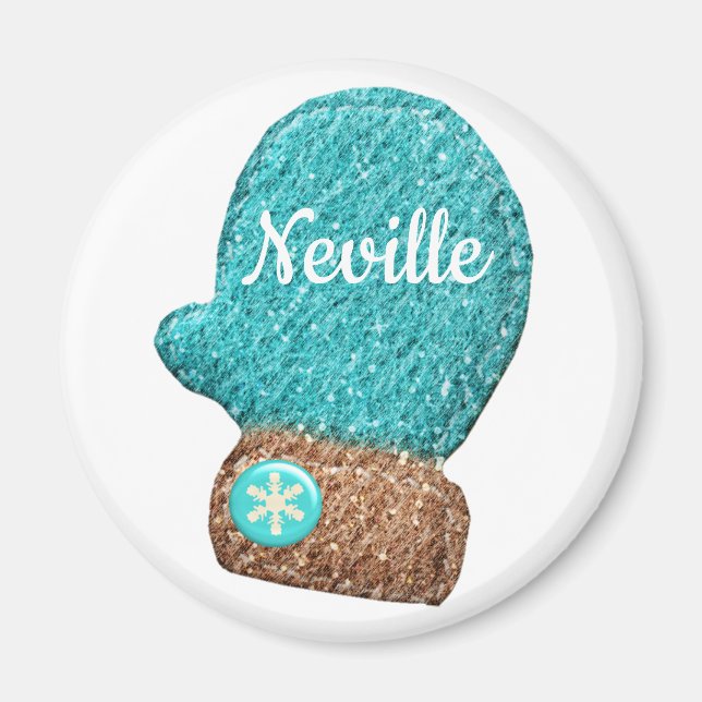 Íman Floco de neve giro, cor azul-acastanhada (Frente)