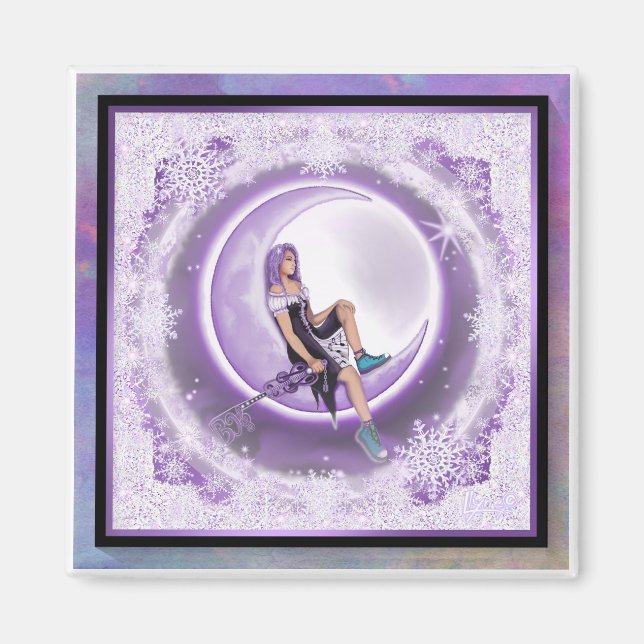 Íman Floco de neve roxo (Frente)