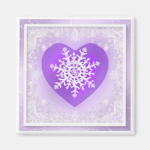 Íman Floco de neve roxo