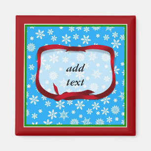 Íman Flocos de neve com fundo azul claro