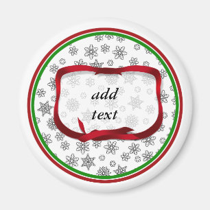 Íman Flocos de neve contornados com a etiqueta de fita