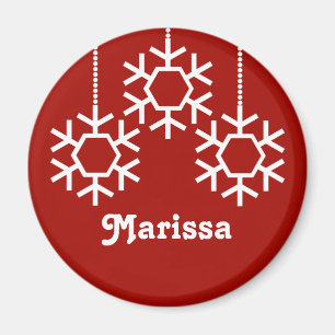 Íman Flocos de neve em queda, Magnet, vermelho escuro