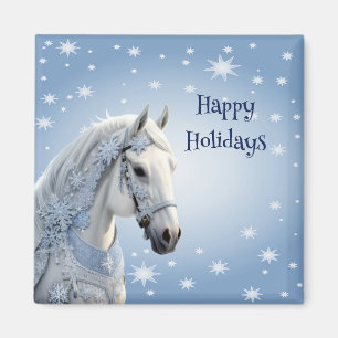 Íman Flocos de neve Magnetos de Natal Holiday Horse