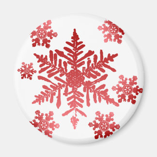 Íman Flocos de neve vermelhos