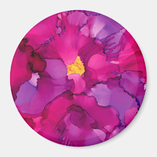 Íman Flor Abstrato magenta púrpura