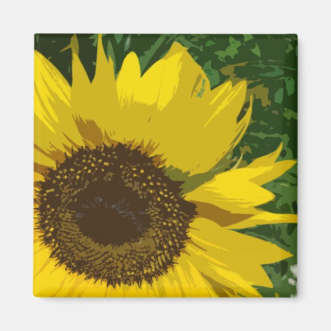 Íman Flor Arterial Amarelo-Sunflower (Frente)