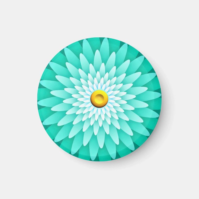 Íman Flor Azul Mandala-68566 (Frente)