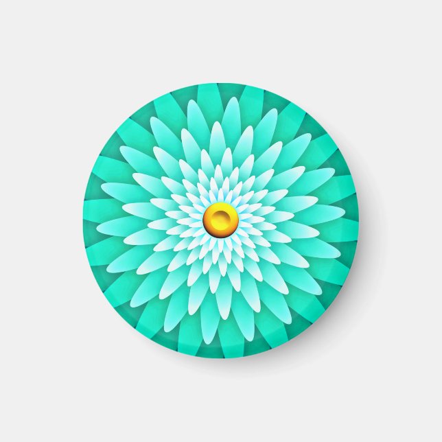 Íman Flor Azul Mandala-68566 (Frente)