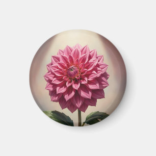 Íman Flor Botânica de Dália Rosa