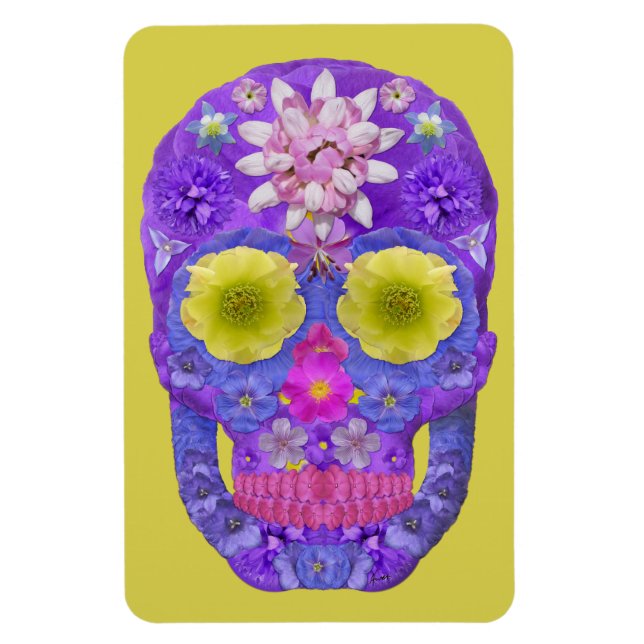 Íman Flor - Caveira 5 (Vertical)