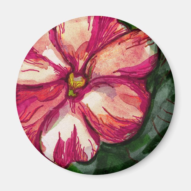 Íman Flor cor-de-rosa (Frente)