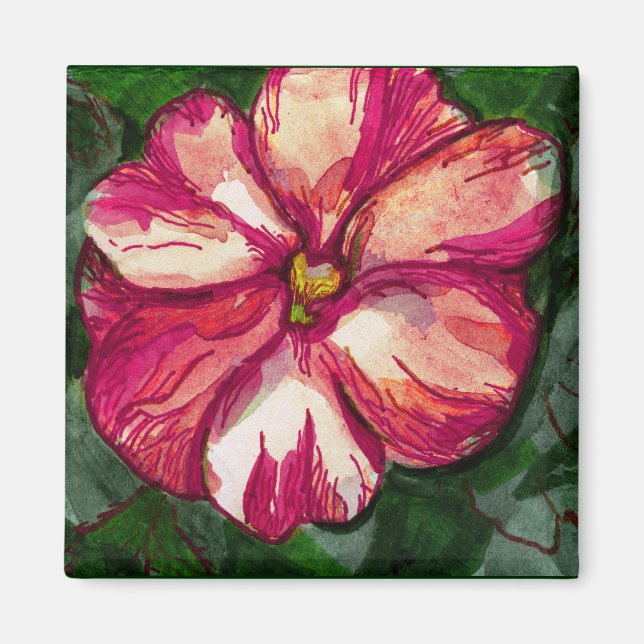 Íman Flor cor-de-rosa (Frente)