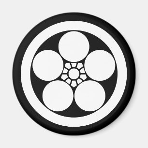 Íman flor da ameixa do Umebachi-estilo no círculo