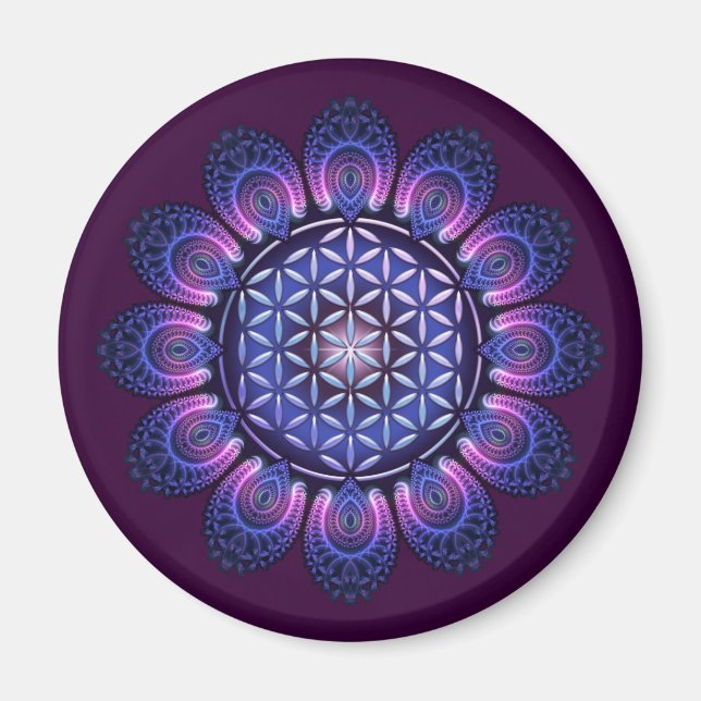 Íman FLOR DA VIDA / Blume des Lebens - Mandala II (Frente)