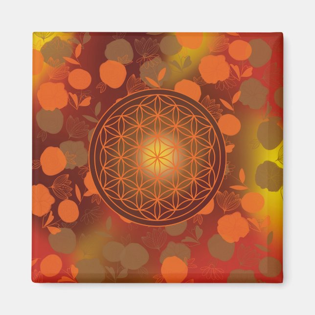 Íman flor da vida, chakra,zen,geométrico sagrado, (Frente)
