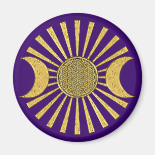 Íman Flor da vida com lua