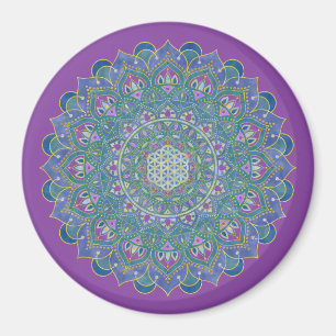 Íman Flor Da Vida - Estilo De Mandala Índia 1