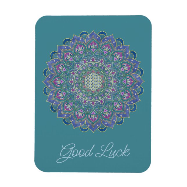 Íman Flor Da Vida - Estilo De Mandala Índia 1 (Vertical)