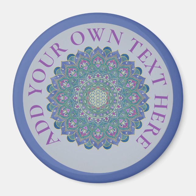 Íman Flor Da Vida - Estilo De Mandala Índia 1 (Frente)