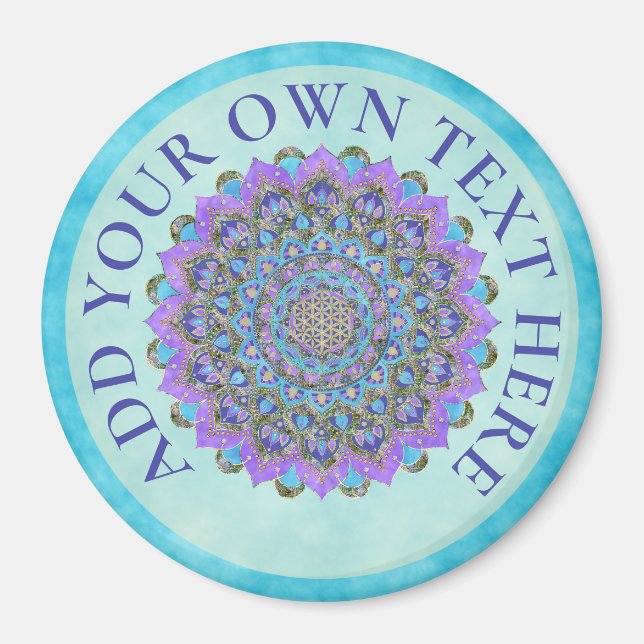 Íman Flor Da Vida - Estilo De Mandala Índia 2 (Frente)