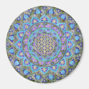 Íman Flor Da Vida - Estilo De Mandala Índia 2