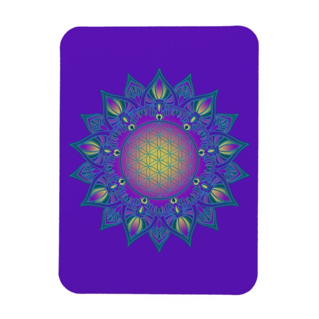 Íman Flor Da Vida - Índia Mandala 3 (Vertical)
