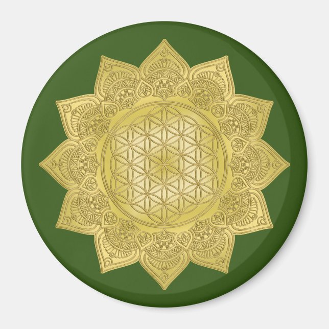 Íman Flor Da Vida - Índia Mandala 4 (Frente)