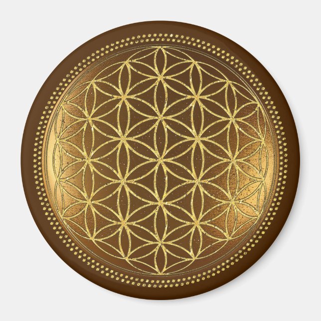 Íman FLOR DA VIDA - Medalha de Geometria Sagrada 1 (Frente)