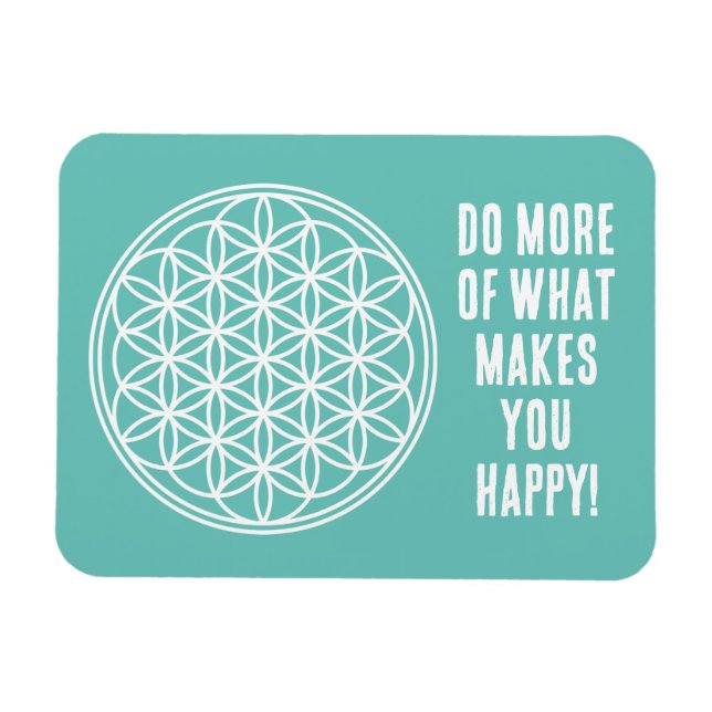 Íman FLOR DA VIDA - Símbolo de Geometria Sagrado 2 (Horizontal)