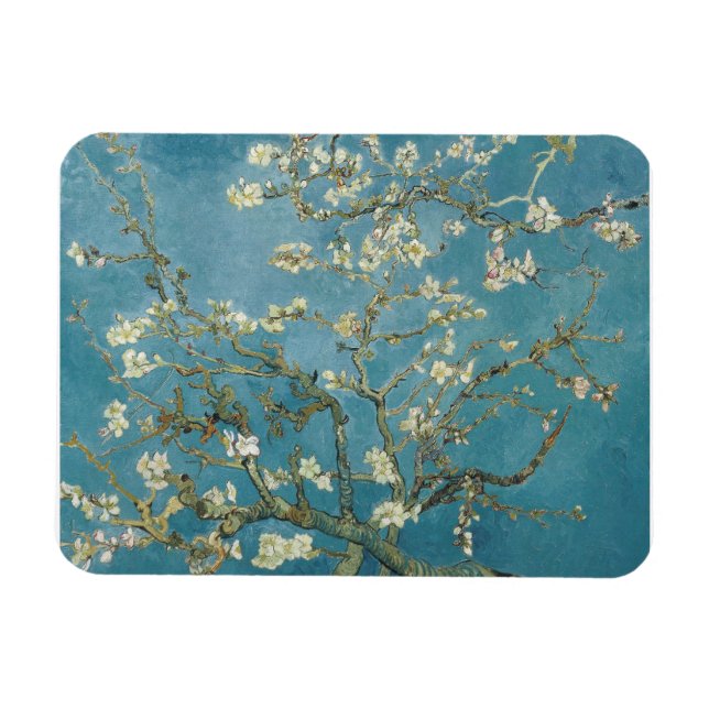 Íman Flor de amêndoa de Vincent van Gogh (1890) (Horizontal)