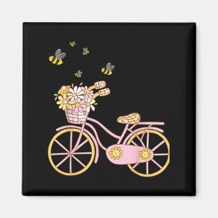 Íman Flor de bicicleta com design universitário engraça