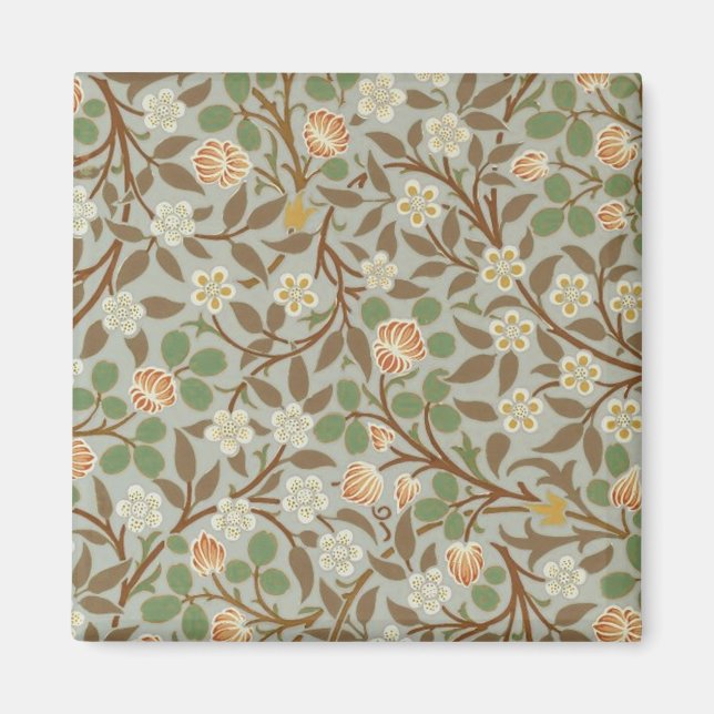 Íman Flor de Botânica Trevo de William Morris (Frente)